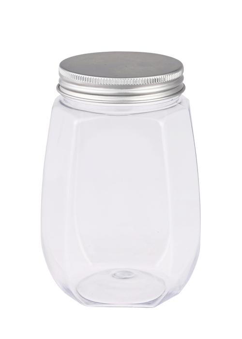 200-400ml PET铝盖圆瓶 食品坚果包装罐